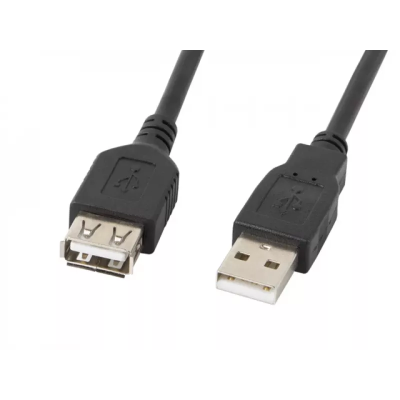 USB A-naar-A-kabel LANBERG CA-USBE-10CC-0018-BK, USB 2.0, 1,8 m, zwart