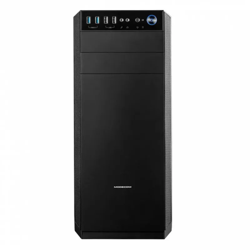 Modecom Oberon Pro Midi Tower pc-behuizing, ATX/Micro ATX/ITX, zijvenster, videokaart tot 395 mm, 2x USB 3.0, zwart