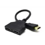 HDMI-kabel Gembird DSP-2PH4-04 — HDMI type A stekker naar 2× HDMI type A bus, zwart, rechte stekker