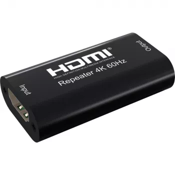 AV-repeater TECHLY IDATA-HDMI2-RIP4KT — HDMI 2.0, HDCP 2.2, 4096×2160, maximale afstand 40 m, zwart