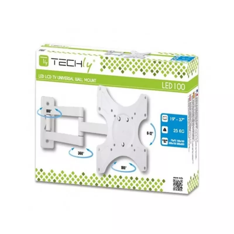 Techly ICA-LCD-2903WH tv-muurbeugel 94 cm (37 inch) wit