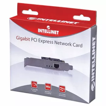 Intellinet Gigabit PCI Express-netwerkkaart, 10/100/1000 Mbps PCI Express RJ45 Ethernet-kaart