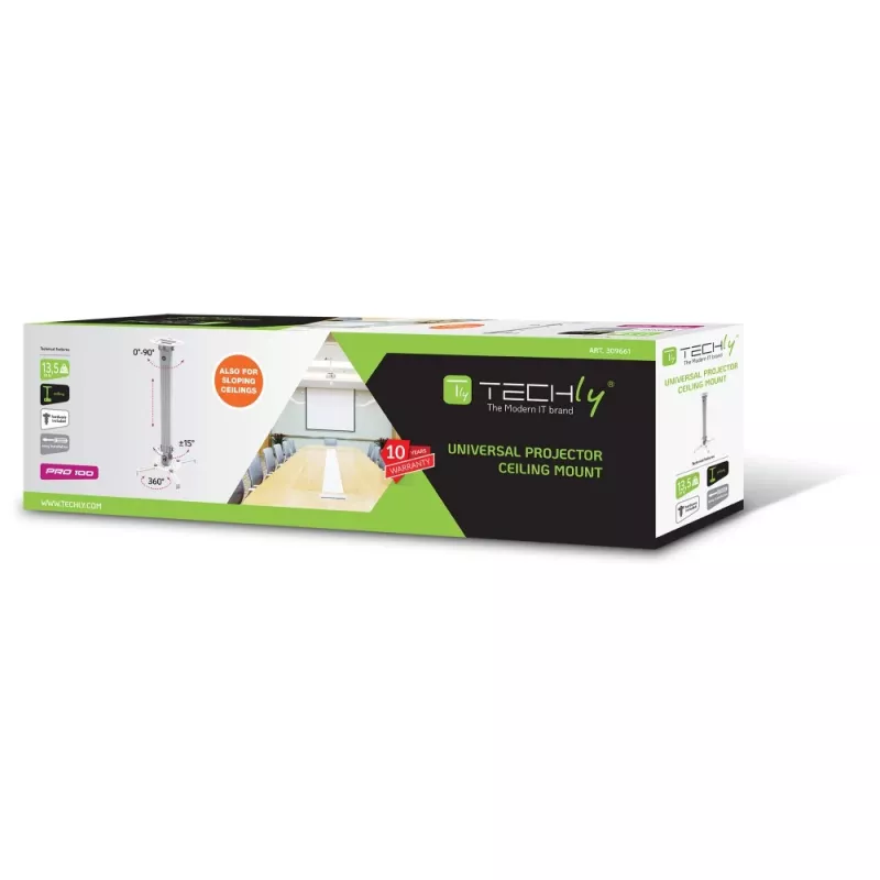 Techly projector-plafondbeugel verlenging 545-900 mm zilver ICA-PM 18M