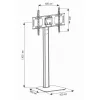 Techy ICA-TR11 tv-montage/standaard 177,8 cm (70 inch) zwart, zilver