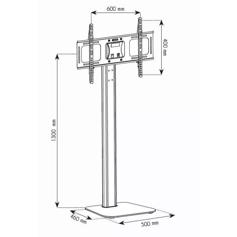Techy ICA-TR11 tv-montage/standaard 177,8 cm (70 inch) zwart, zilver