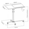 Laptopstandaard Techly universele verstelbare trolley voor notebook projector zwart