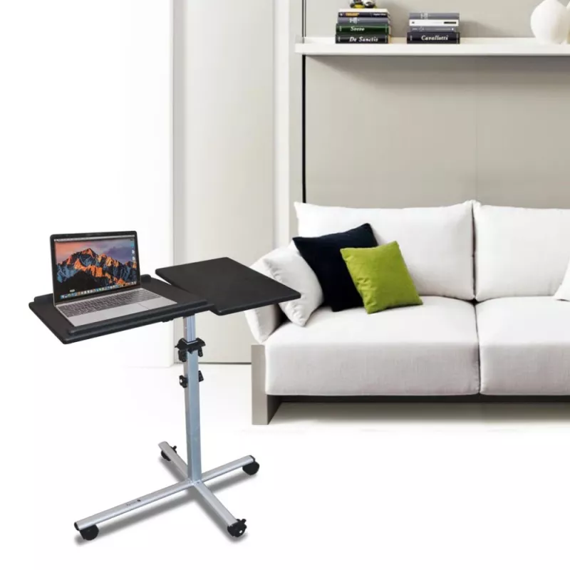 Laptopstandaard Techly universele verstelbare trolley voor notebook projector zwart