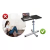 Laptopstandaard Techly universele verstelbare trolley voor notebook projector zwart
