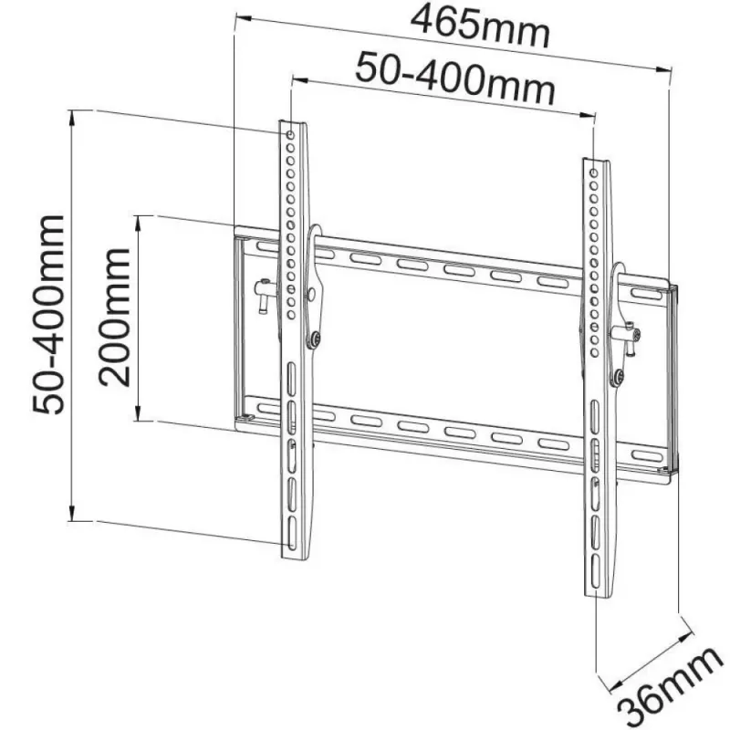 Techly kantelbare muurbeugel voor LED-LCD-tv 23-55 zwart” ICA-PLB 161M