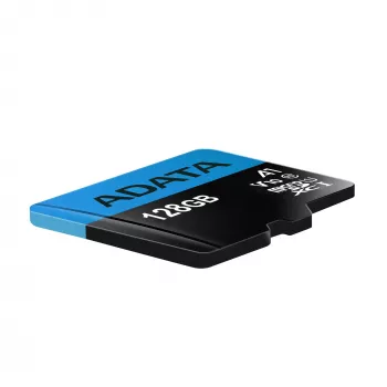 MicroSDXC flashgeheugen ADATA 128 GB UHS‑I Class 10 — 85 MB/s lezen, 25 MB/s schrijven, waterdicht, met SD-adapter