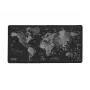 Muispad NATEC Time Zone Map Maxi — stof 400×800 mm, 2,5 mm, waterdicht, antislip