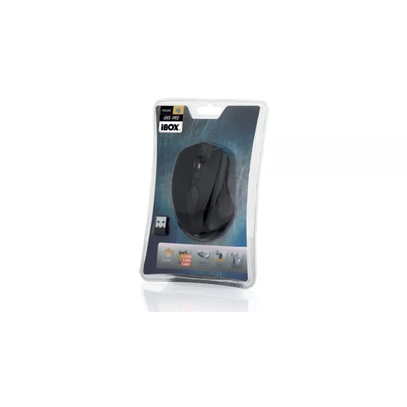 IBOX I005 Pro – muis, ambidexter, RF draadloos, laser, 1600 dpi