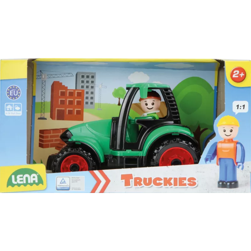 Lena Truckies tractor, tractor, 2 jaar, kunststof, zwart, groen