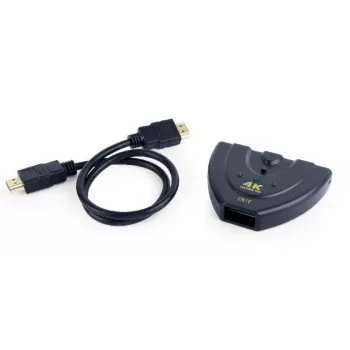 HDMI-interfacehub Gembird DSW-HDMI-35 — 3 aansluitingen, HDMI, 0,5 m kabel, zwart