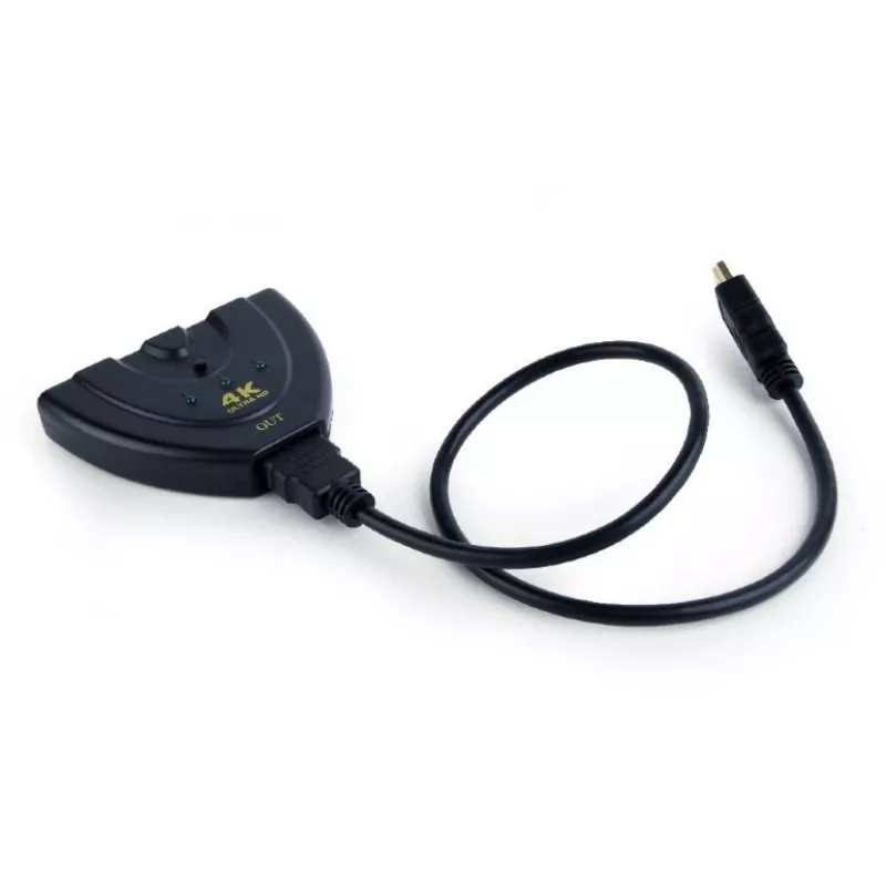 HDMI-interfacehub Gembird DSW-HDMI-35 — 3 aansluitingen, HDMI, 0,5 m kabel, zwart