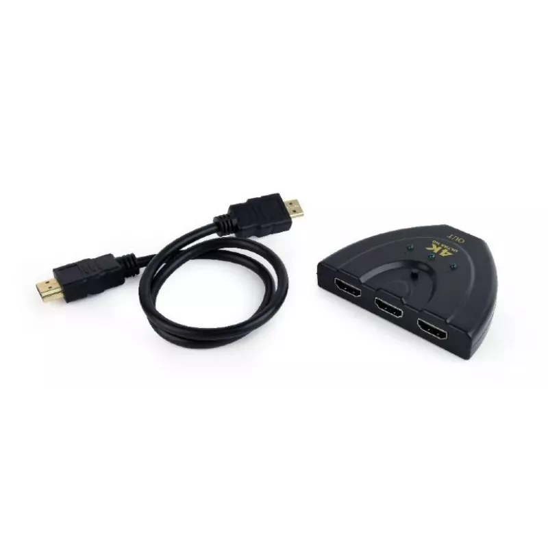 HDMI-interfacehub Gembird DSW-HDMI-35 — 3 aansluitingen, HDMI, 0,5 m kabel, zwart