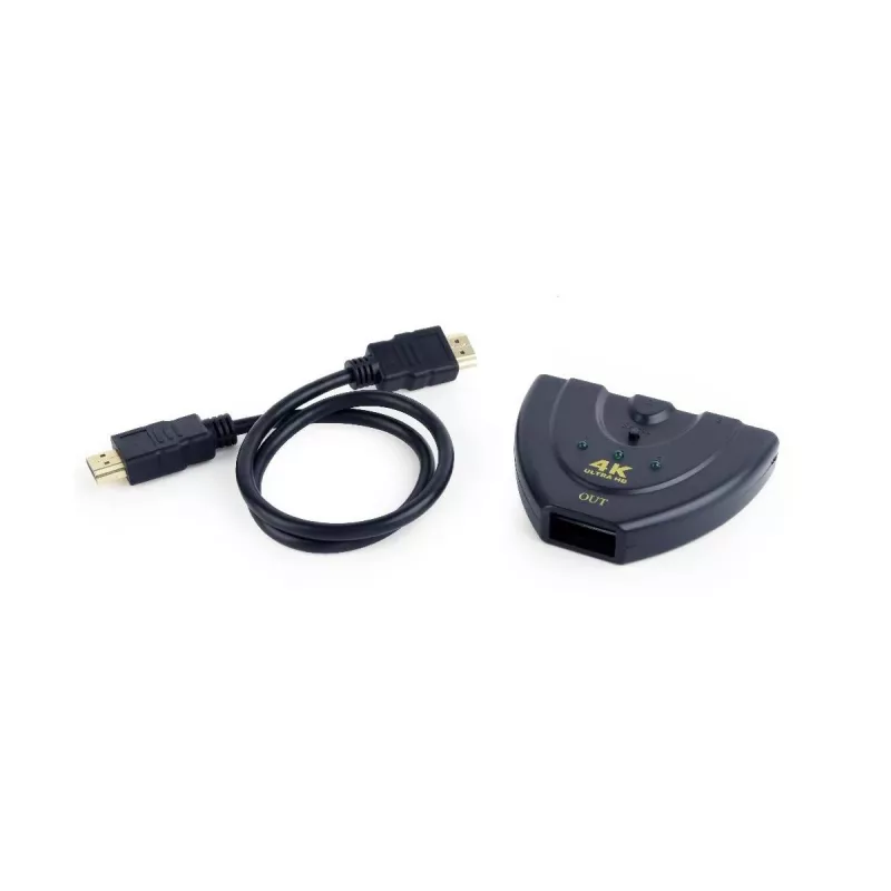 HDMI-interfacehub Gembird DSW-HDMI-35 — 3 aansluitingen, HDMI, 0,5 m kabel, zwart