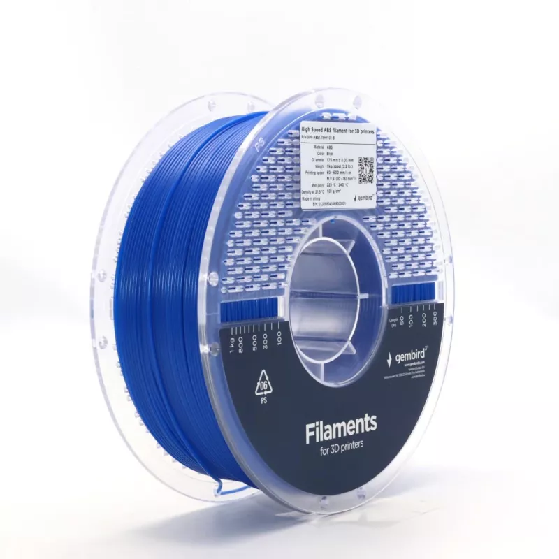 3D-printmateriaal Gembird 3DP-ABS1.75-01-B ABS Navy 1 kg