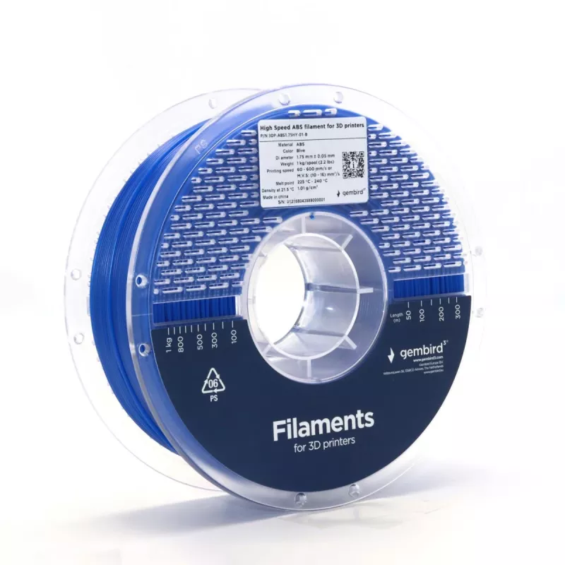 3D-printmateriaal Gembird 3DP-ABS1.75-01-B ABS Navy 1 kg