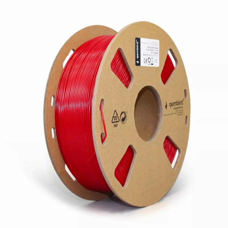 3D-printmateriaal Gembird 3DP-PETG1.75-01-R rood