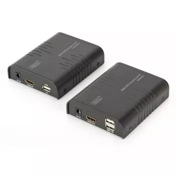 DIGITUS HDMI KVM-extender, 120 m via netwerkkabel (Cat 5, 5E, 6), Full HD, 1080p