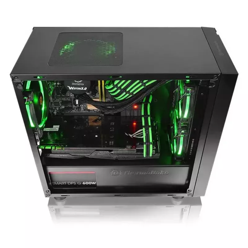 PC-behuizing Thermaltake Versa H18 micro tower zwart