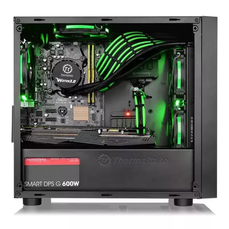 PC-behuizing Thermaltake Versa H18 micro tower zwart