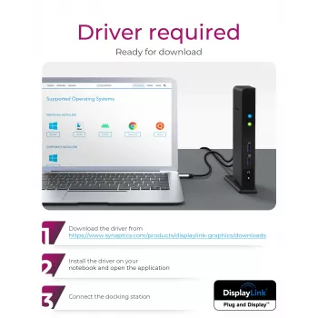 ICY BOX IB-DK2241AC bedraad USB 3.2 Gen 1 (3.1 Gen 1) Type-A zwart