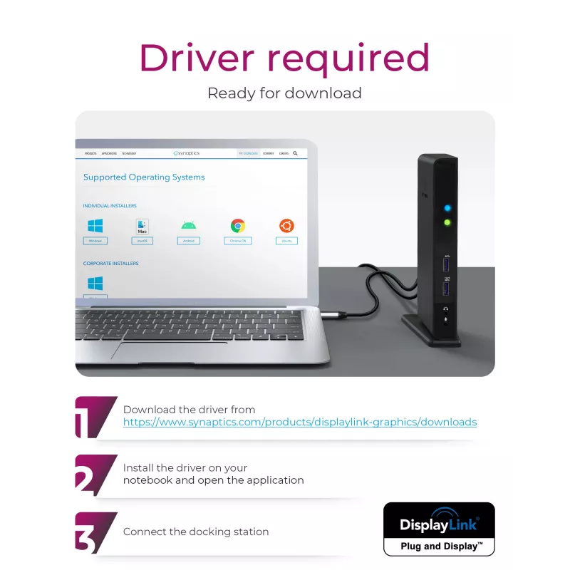ICY BOX IB-DK2241AC bedraad USB 3.2 Gen 1 (3.1 Gen 1) Type-A zwart