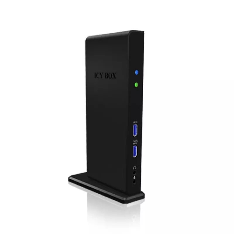ICY BOX IB-DK2241AC bedraad USB 3.2 Gen 1 (3.1 Gen 1) Type-A zwart