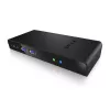 ICY BOX IB-DK2241AC bedraad USB 3.2 Gen 1 (3.1 Gen 1) Type-A zwart