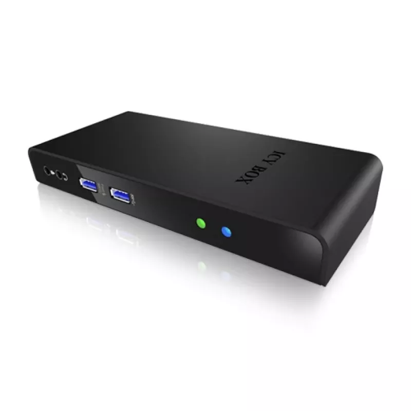 ICY BOX IB-DK2241AC bedraad USB 3.2 Gen 1 (3.1 Gen 1) Type-A zwart