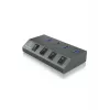ICY BOX IB-HUB1405 USB 3.2 Gen 1 (3.1 Gen 1) Type-B 5000 Mbit/s antraciet