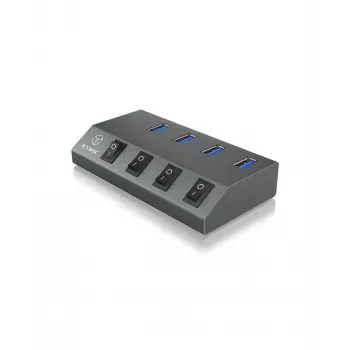 ICY BOX IB-HUB1405 USB 3.2 Gen 1 (3.1 Gen 1) Type-B 5000 Mbit/s antraciet