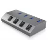 ICY BOX IB-HUB1405 USB 3.2 Gen 1 (3.1 Gen 1) Type-B 5000 Mbit/s antraciet