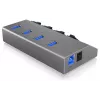 ICY BOX IB-HUB1405 USB 3.2 Gen 1 (3.1 Gen 1) Type-B 5000 Mbit/s antraciet