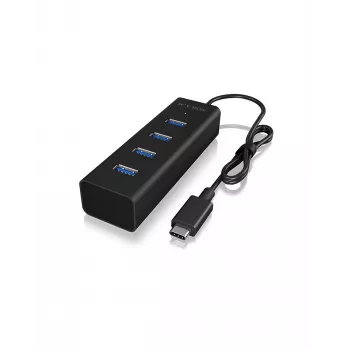 ICY BOX IB-HUB1409-C3 USB 3.2 Gen 1 (3.1 Gen 1) Type-C 5000 Mbit/s zwart
