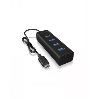 ICY BOX IB-HUB1409-C3 USB 3.2 Gen 1 (3.1 Gen 1) Type-C 5000 Mbit/s zwart