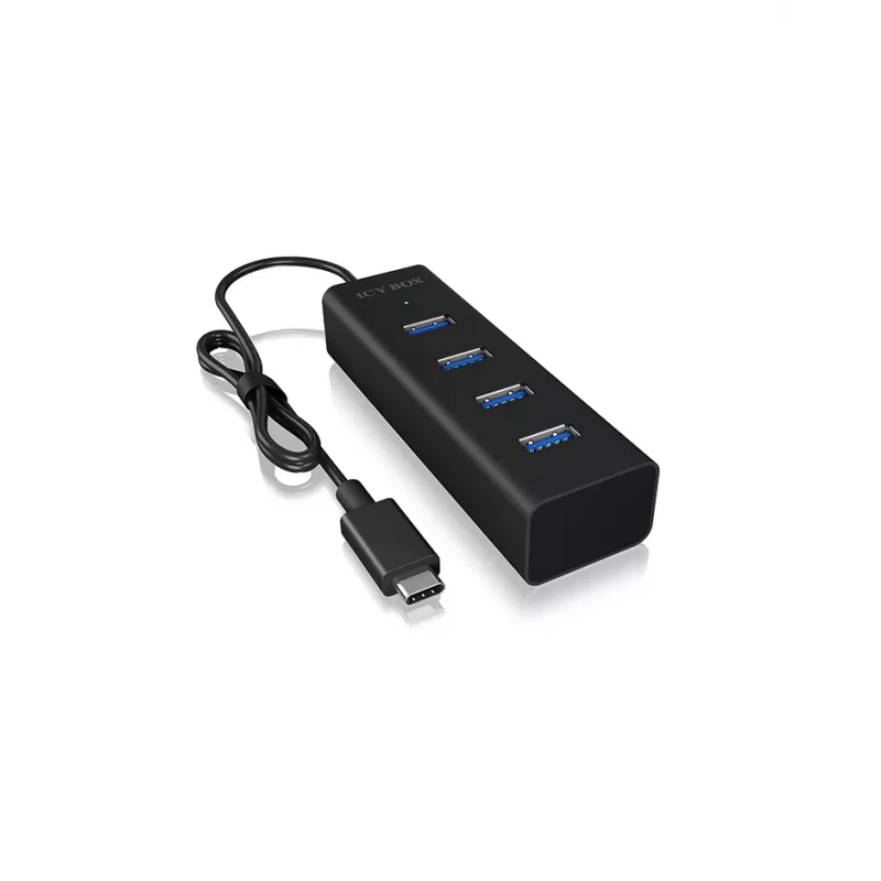 ICY BOX IB-HUB1409-C3 USB 3.2 Gen 1 (3.1 Gen 1) Type-C 5000 Mbit/s zwart