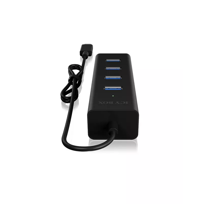 ICY BOX IB-HUB1409-C3 USB 3.2 Gen 1 (3.1 Gen 1) Type-C 5000 Mbit/s zwart