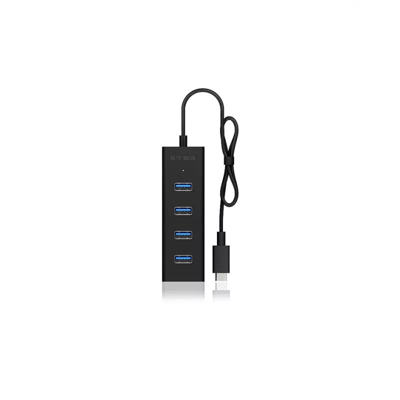 ICY BOX IB-HUB1409-C3 USB 3.2 Gen 1 (3.1 Gen 1) Type-C 5000 Mbit/s zwart