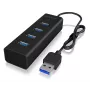 ICY BOX IB-HUB1409-U3 USB 3.2 Gen 1 (3.1 Gen 1) Type-A 5000 Mbit/s zwart