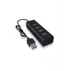 ICY BOX IB-HUB1409-U3 USB 3.2 Gen 1 (3.1 Gen 1) Type-A 5000 Mbit/s zwart