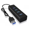ICY BOX IB-HUB1409-U3 USB 3.2 Gen 1 (3.1 Gen 1) Type-A 5000 Mbit/s zwart