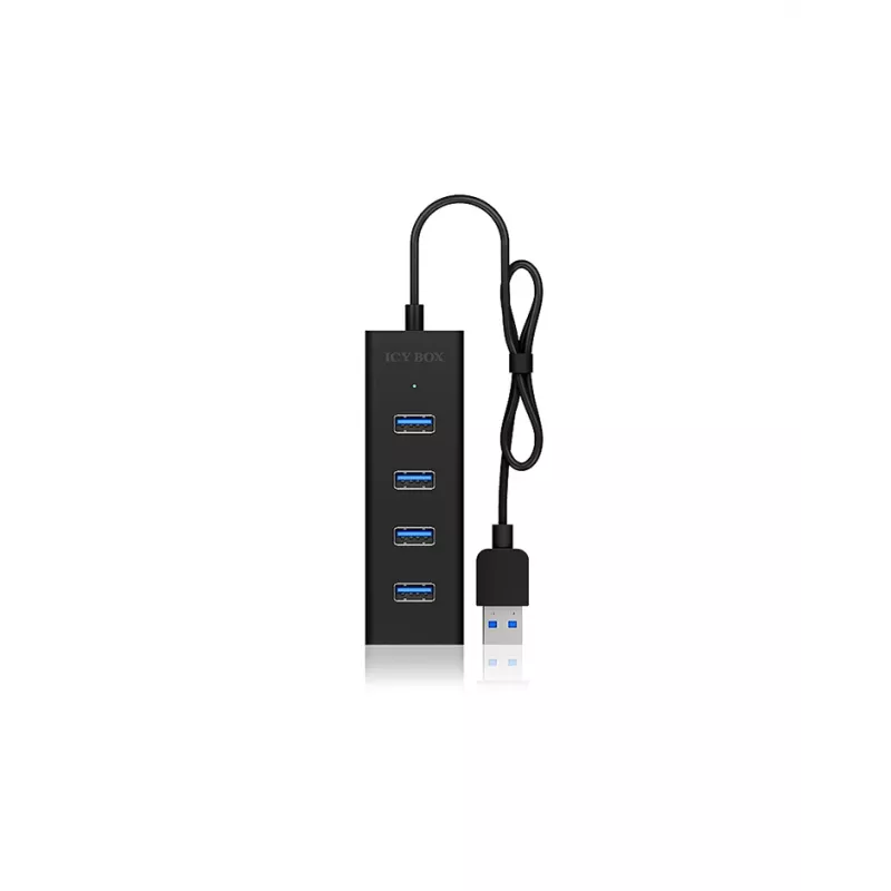 ICY BOX IB-HUB1409-U3 USB 3.2 Gen 1 (3.1 Gen 1) Type-A 5000 Mbit/s zwart