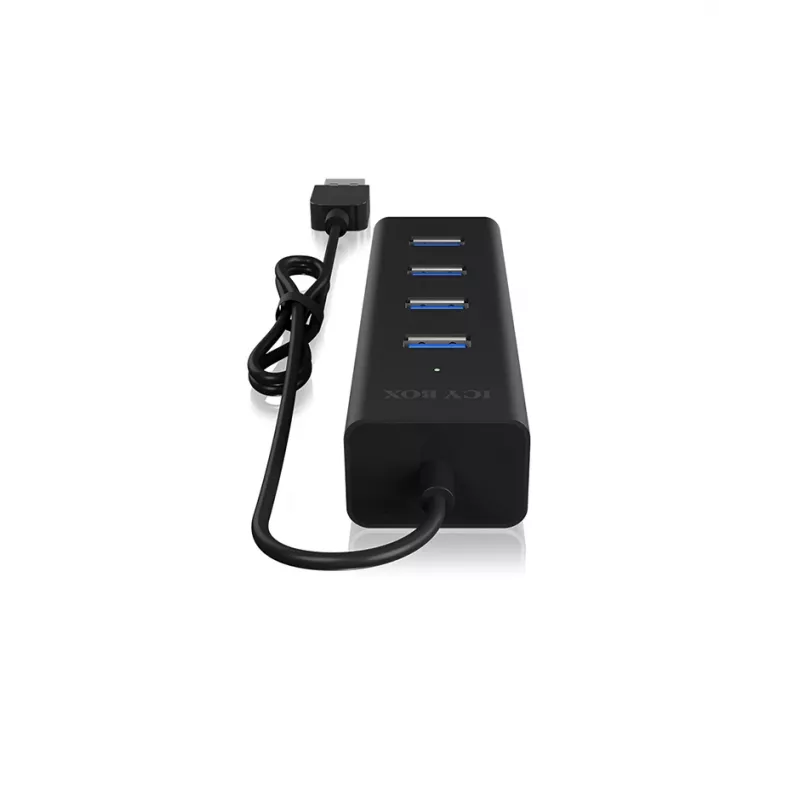 ICY BOX IB-HUB1409-U3 USB 3.2 Gen 1 (3.1 Gen 1) Type-A 5000 Mbit/s zwart