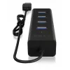 ICY BOX IB-HUB1409-U3 USB 3.2 Gen 1 (3.1 Gen 1) Type-A 5000 Mbit/s zwart