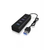 ICY BOX IB-HUB1409-U3 USB 3.2 Gen 1 (3.1 Gen 1) Type-A 5000 Mbit/s zwart