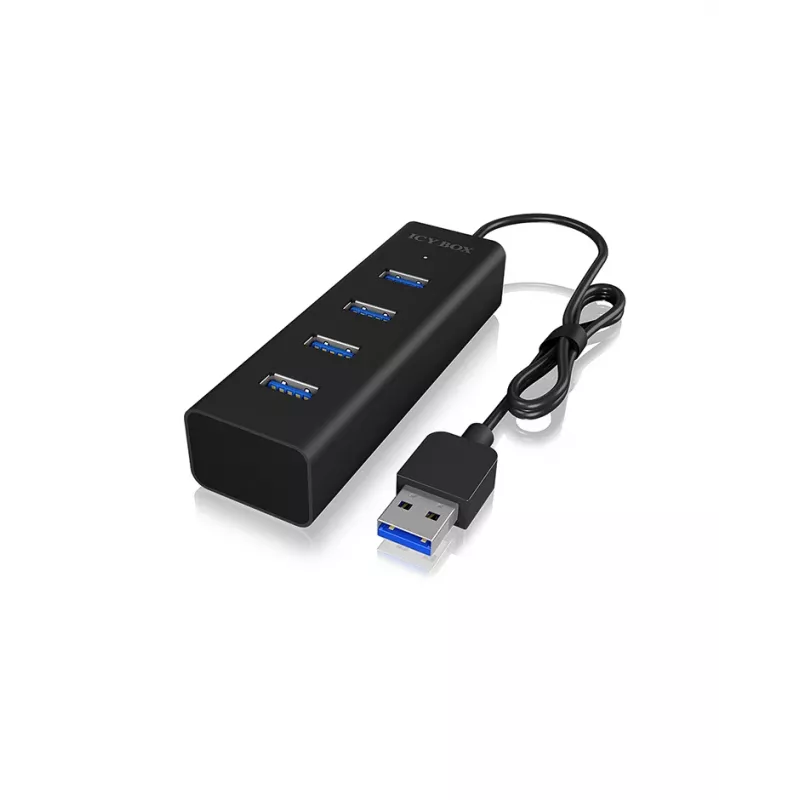 ICY BOX IB-HUB1409-U3 USB 3.2 Gen 1 (3.1 Gen 1) Type-A 5000 Mbit/s zwart