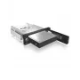 ICY BOX IB-168SK-B trayloze verwisselbare behuizing voor 3,5″ SATA-hdd in 5,25″-sleuf (13,3 cm), met slot, zwart